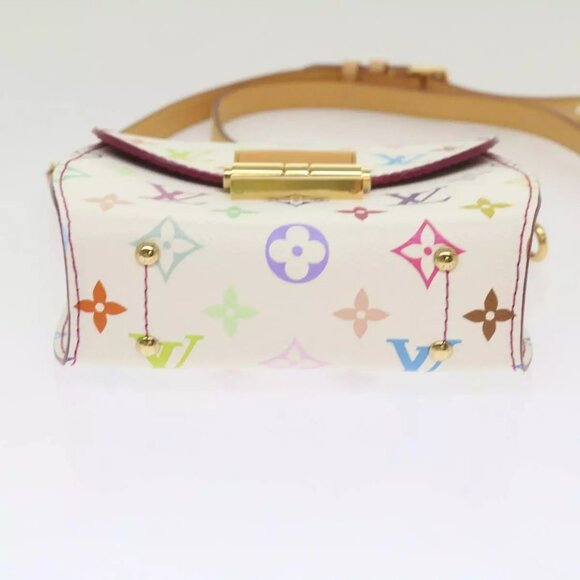 LOUIS VUITTON Monogram Multicolor Heart Breaker Bag White LV Auth - Picture 6 of 16